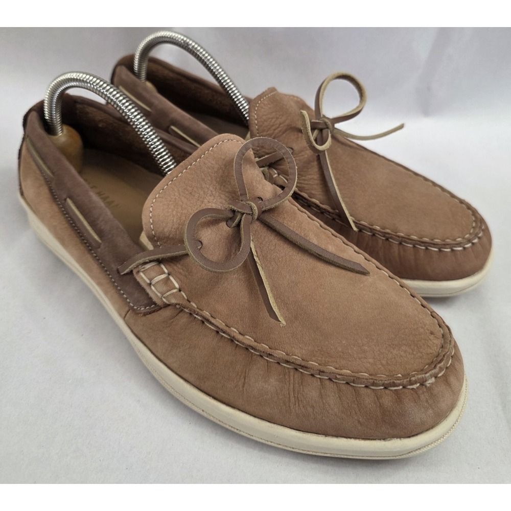 Cole Haan (Sz 9.5 M) Mens Boothbay Red Leather Moccasin Driving Loafer